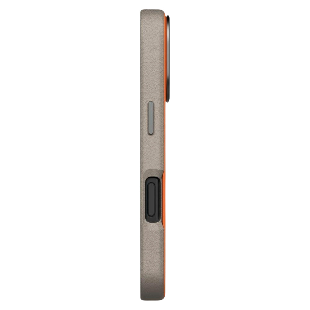 Custodia per Apple iPhone 17 Pro, UNIQ, Lyden Leatherette, Beige Arancione