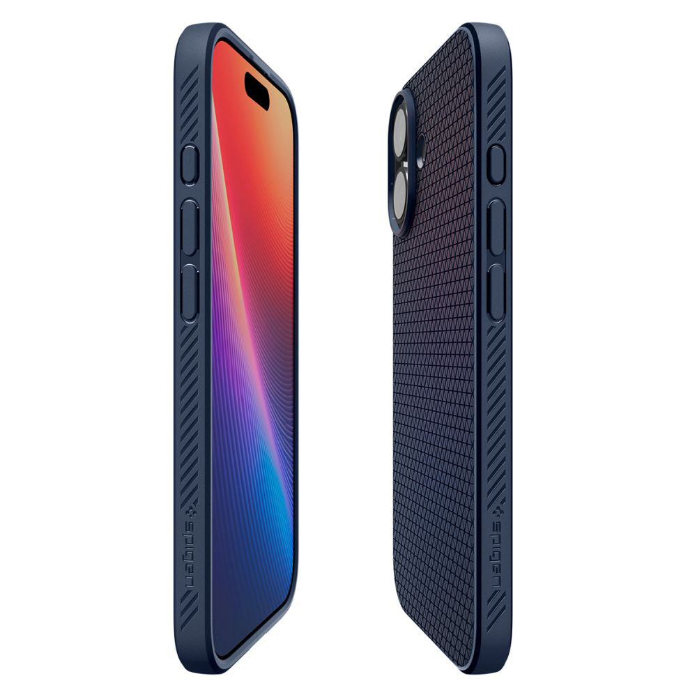 Custodia per Apple iPhone 17, Spigen, Liquid Air, Blu Navy