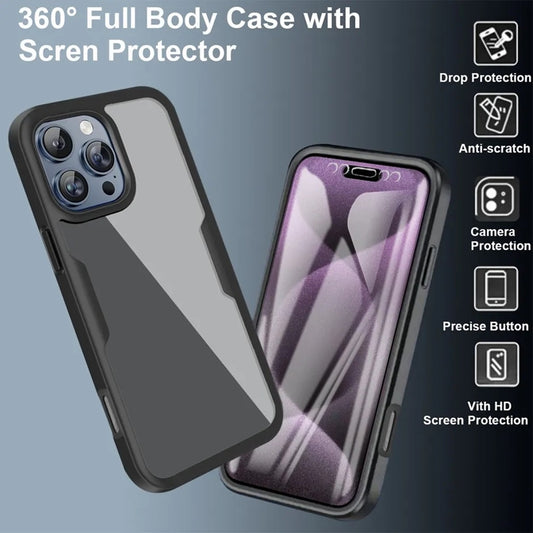 Custodia per Apple iPhone 17, Techsuit, ColorVerse 360, Blu