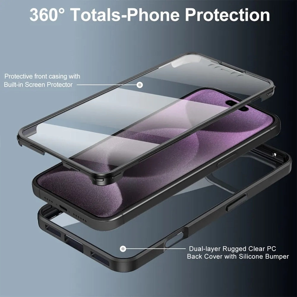 Custodia per Apple iPhone 17, Techsuit, ColorVerse 360, Blu