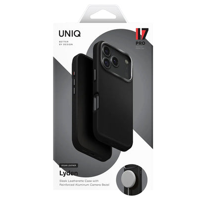 Custodia per Apple iPhone 17, UNIQ, Lyden Leatherette, Grigio