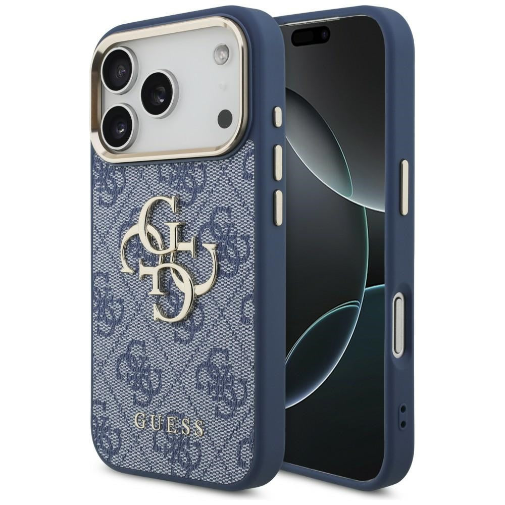 Custodia per Apple iPhone 18 Pro / 17 Pro, Guess, 4G Big Classic Logo, Blu