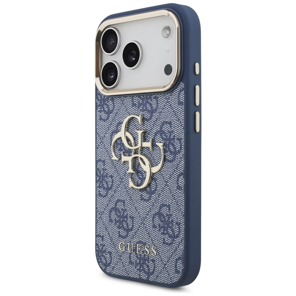 Custodia per Apple iPhone 18 Pro / 17 Pro, Guess, 4G Big Classic Logo, Blu