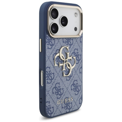 Custodia per Apple iPhone 18 Pro / 17 Pro, Guess, 4G Big Classic Logo, Blu