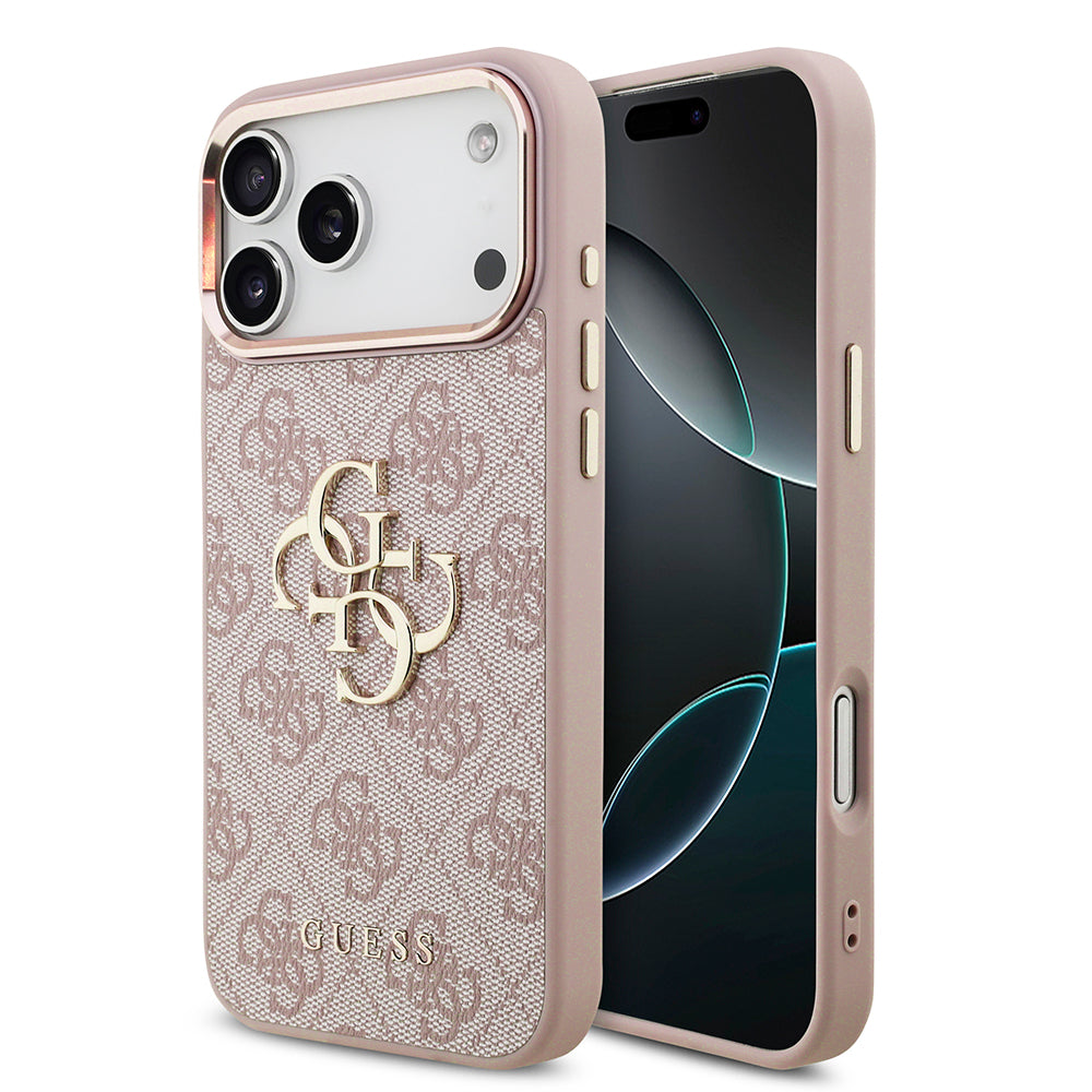 Custodia per Apple iPhone 18 Pro / 17 Pro, Guess, 4G Big Classic Logo, Rosa