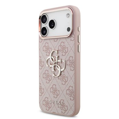 Custodia per Apple iPhone 18 Pro / 17 Pro, Guess, 4G Big Classic Logo, Rosa