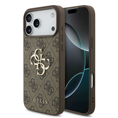Custodia per Apple iPhone 18 Pro / 17 Pro, Guess, 4G Big Logo, Marrone