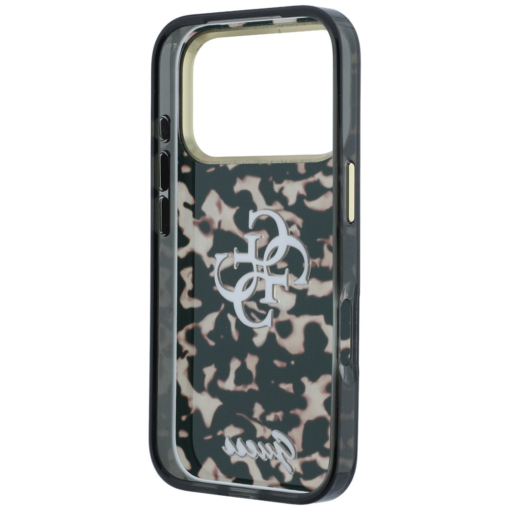 Custodia per Apple iPhone 18 Pro / 17 Pro, Guess, IML 4G Metal Script, Marrone
