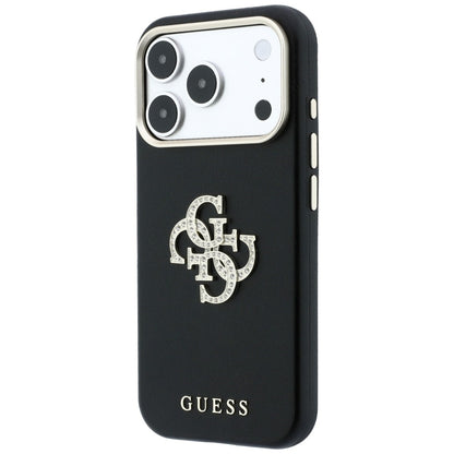 Custodia per Apple iPhone 18 Pro / 17 Pro, Guess, Smooth Big Strass Logo, Nera