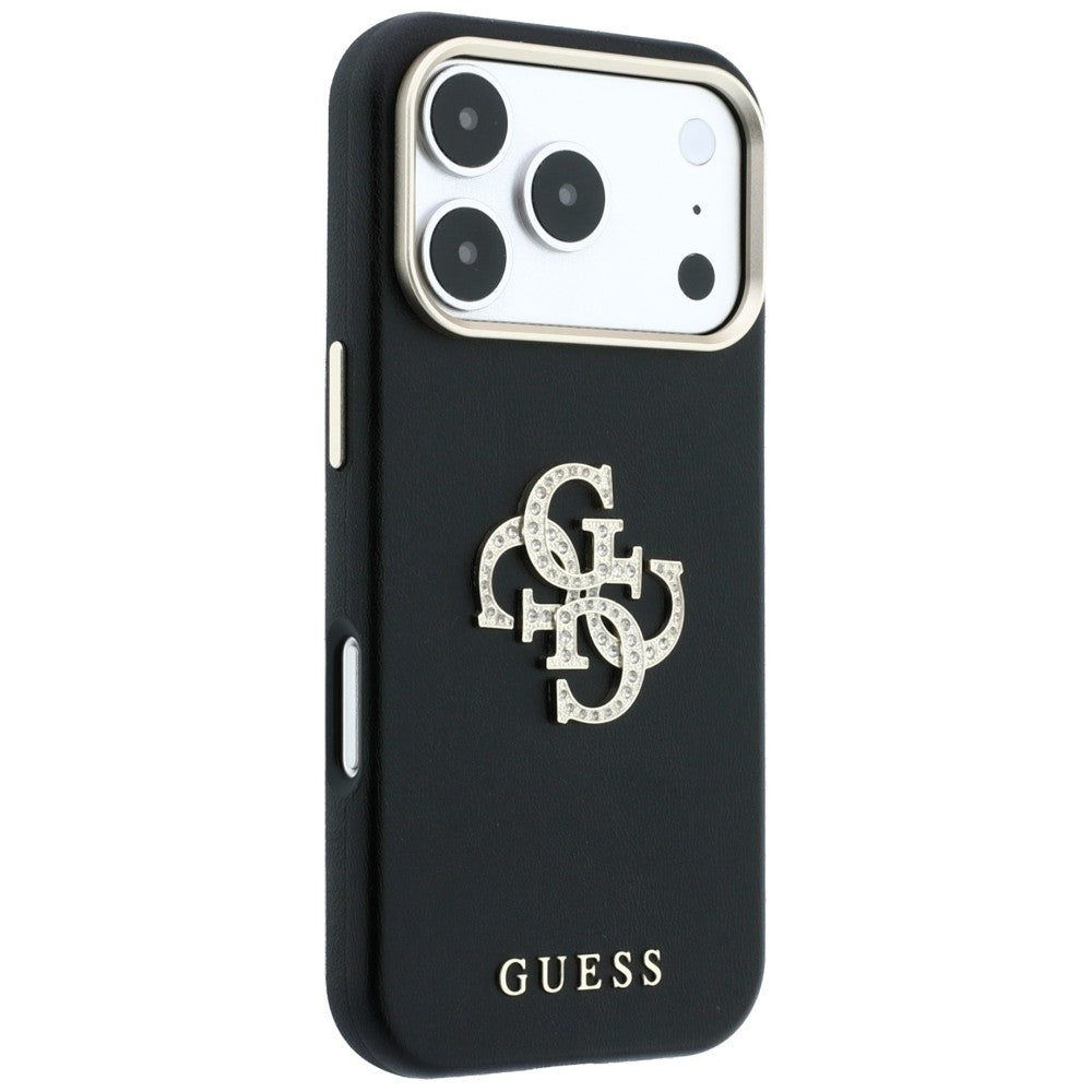 Custodia per Apple iPhone 18 Pro / 17 Pro, Guess, Smooth Big Strass Logo, Vinaccia