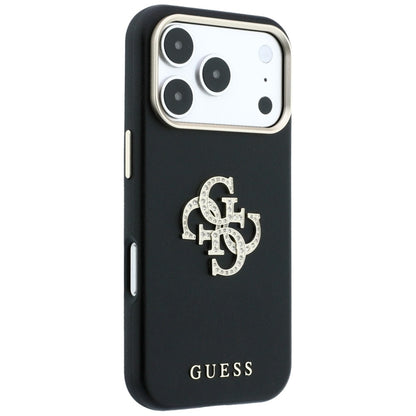Custodia per Apple iPhone 18 Pro / 17 Pro, Guess, Smooth Big Strass Logo, Vinaccia
