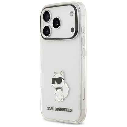 Cover per Apple iPhone 18 Pro / 17 Pro, Karl Lagerfeld, IML Choupette NFT, trasparente
