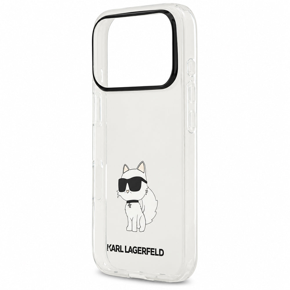 Cover per Apple iPhone 18 Pro / 17 Pro, Karl Lagerfeld, IML Choupette NFT, trasparente