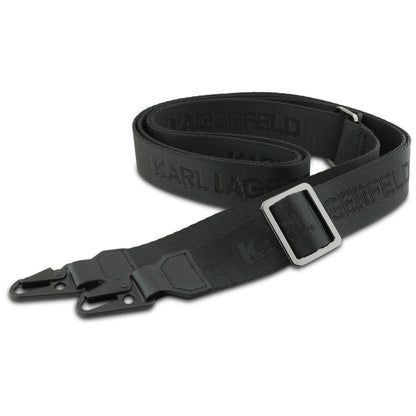 Custodia per Apple iPhone 18 Pro / 17 Pro, Karl Lagerfeld, Saffiano Crossbody Metal Pin Karl & Choupette, nera