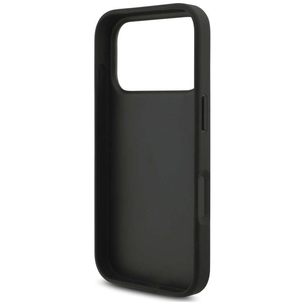 Custodia per Apple iPhone 18 Pro / 17 Pro, Karl Lagerfeld, Saffiano Mono Patch Choupette, nera