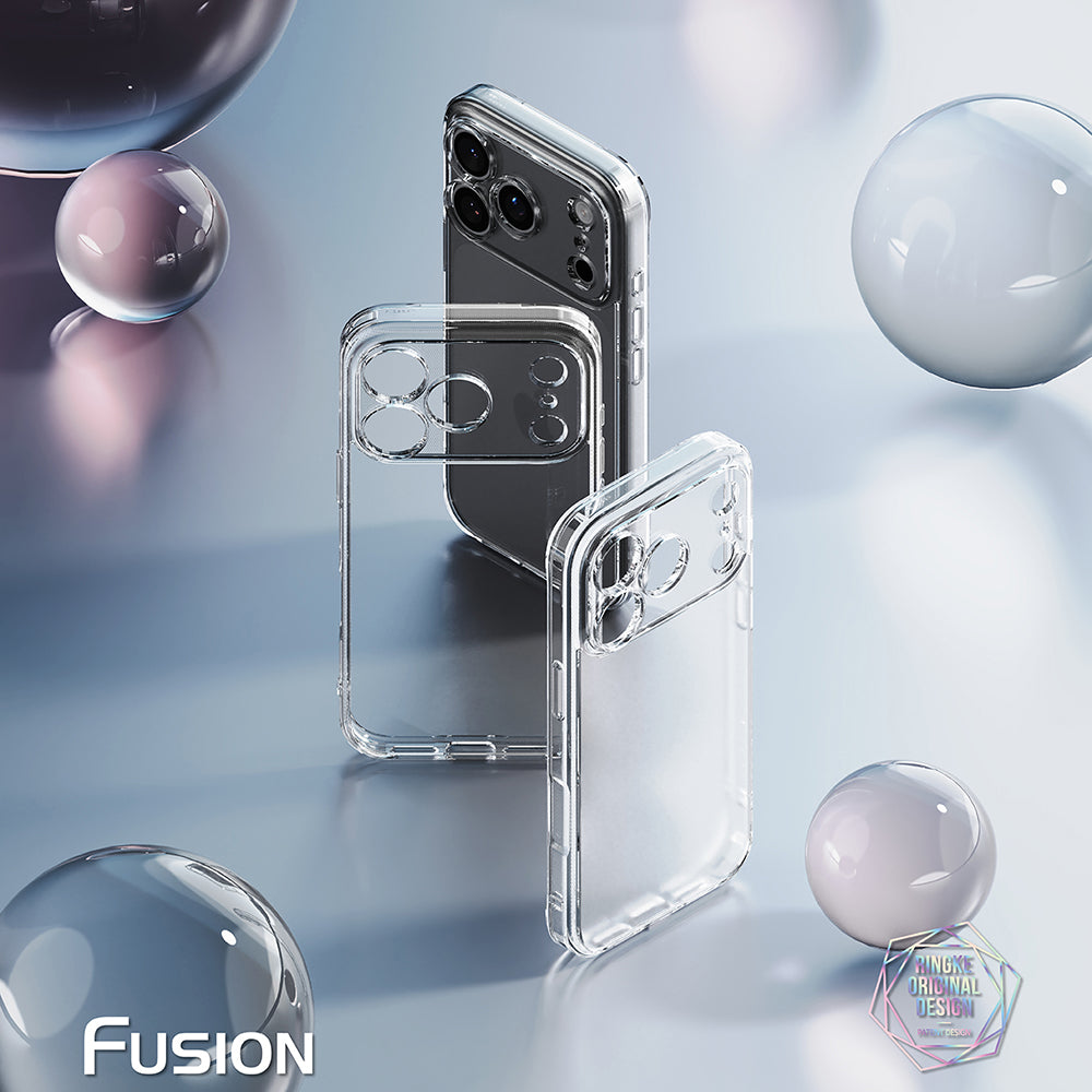 Custodia per Apple iPhone 18 Pro / 17 Pro, Ringke, Fusion, Trasparente Opaca