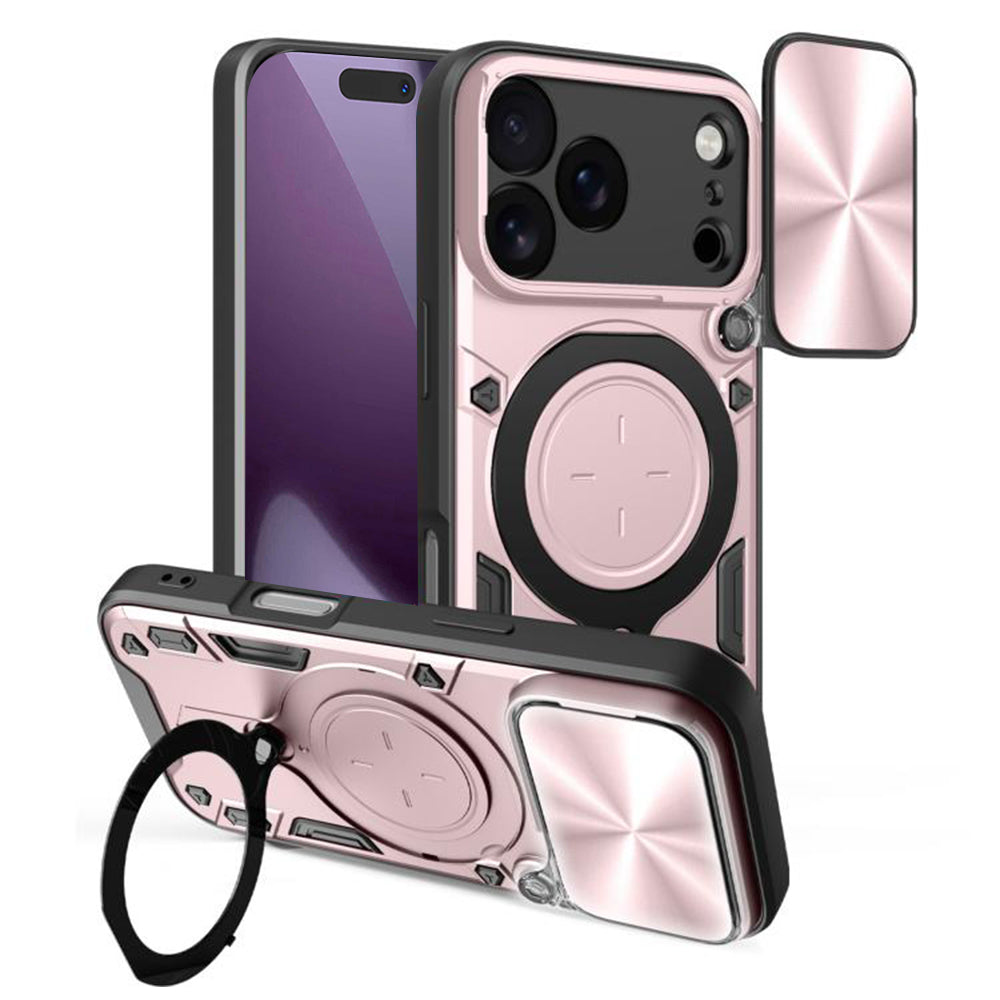 Custodia per Apple iPhone 18 Pro / 17 Pro, Techsuit, CamGuard Pro, Rosa Dorato