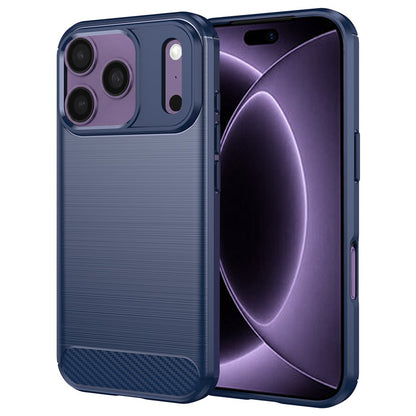 Custodia per Apple iPhone 18 Pro / 17 Pro, Techsuit, Carbonio, Blu