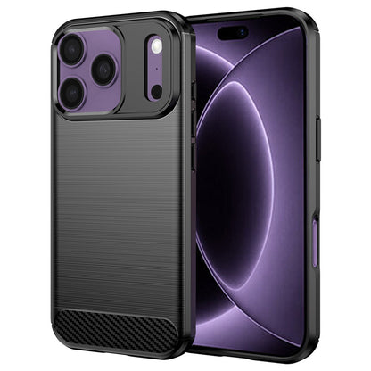 Custodia per Apple iPhone 18 Pro / 17 Pro, Techsuit, Carbonio, Nera
