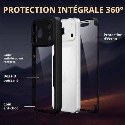 Custodia per Apple iPhone 18 Pro / 17 Pro, Techsuit, ColorVerse 360, Nera