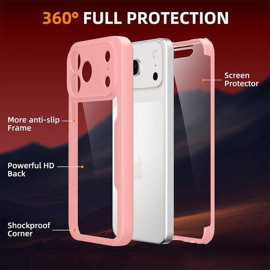 Custodia per Apple iPhone 18 Pro / 17 Pro, Techsuit, ColorVerse 360, Rosa