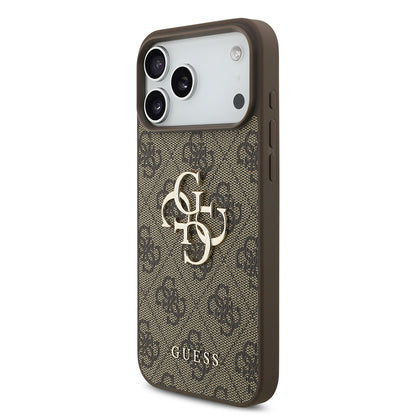 Custodia per Apple iPhone 18 Pro Max / 17 Pro Max, Guess, 4G Big Logo, Marrone
