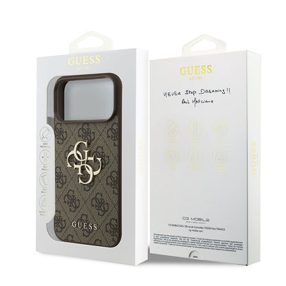 Custodia per Apple iPhone 18 Pro Max / 17 Pro Max, Guess, 4G Big Logo, Marrone