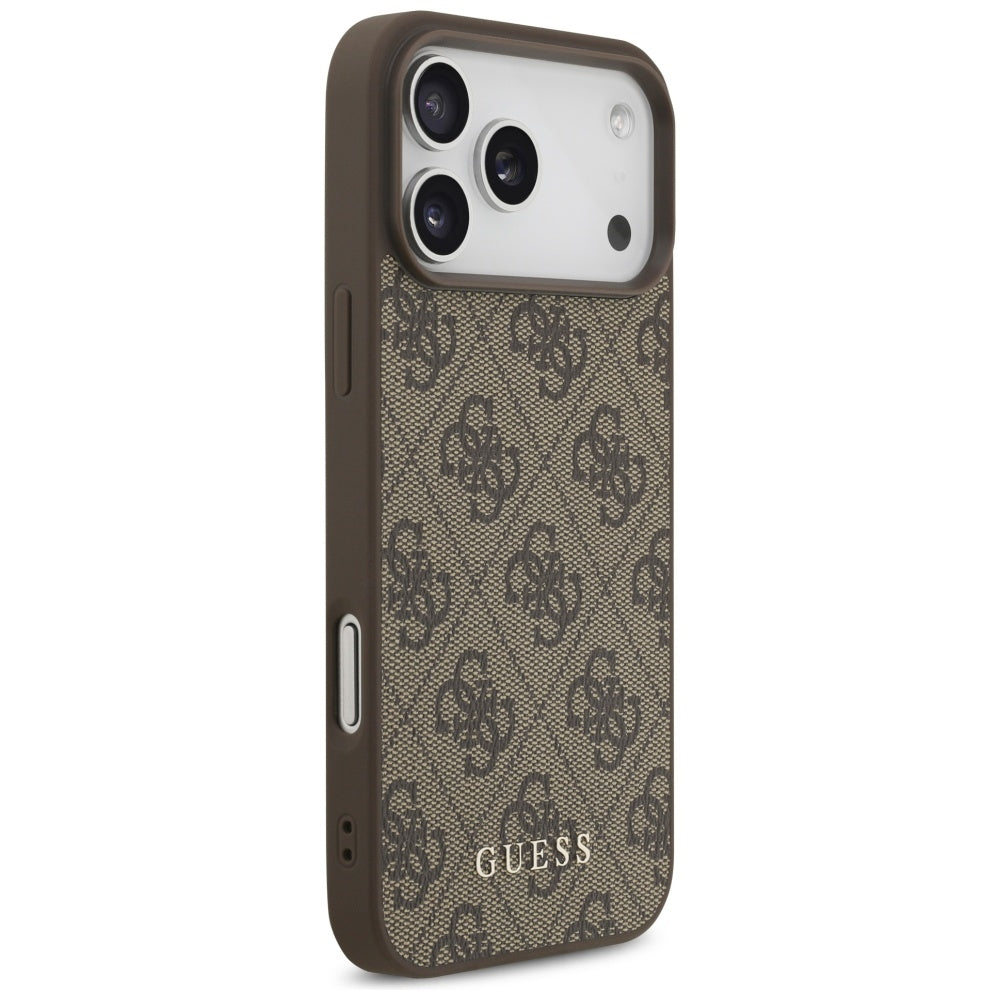 Custodia per Apple iPhone 18 Pro Max / 17 Pro Max, Guess, 4G Classic Logo, Marrone