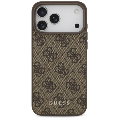 Custodia per Apple iPhone 18 Pro Max / 17 Pro Max, Guess, 4G Classic Logo, Marrone
