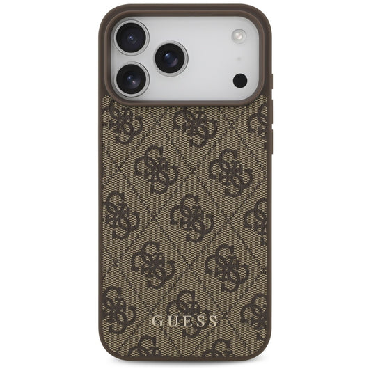 Custodia per Apple iPhone 18 Pro Max / 17 Pro Max, Guess, 4G Classic Logo, Marrone