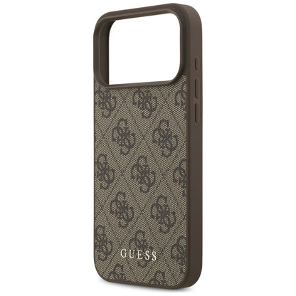 Custodia per Apple iPhone 18 Pro Max / 17 Pro Max, Guess, 4G Classic Logo, Marrone