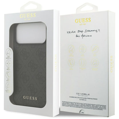Custodia per Apple iPhone 18 Pro Max / 17 Pro Max, Guess, 4G Classic Logo, Nera