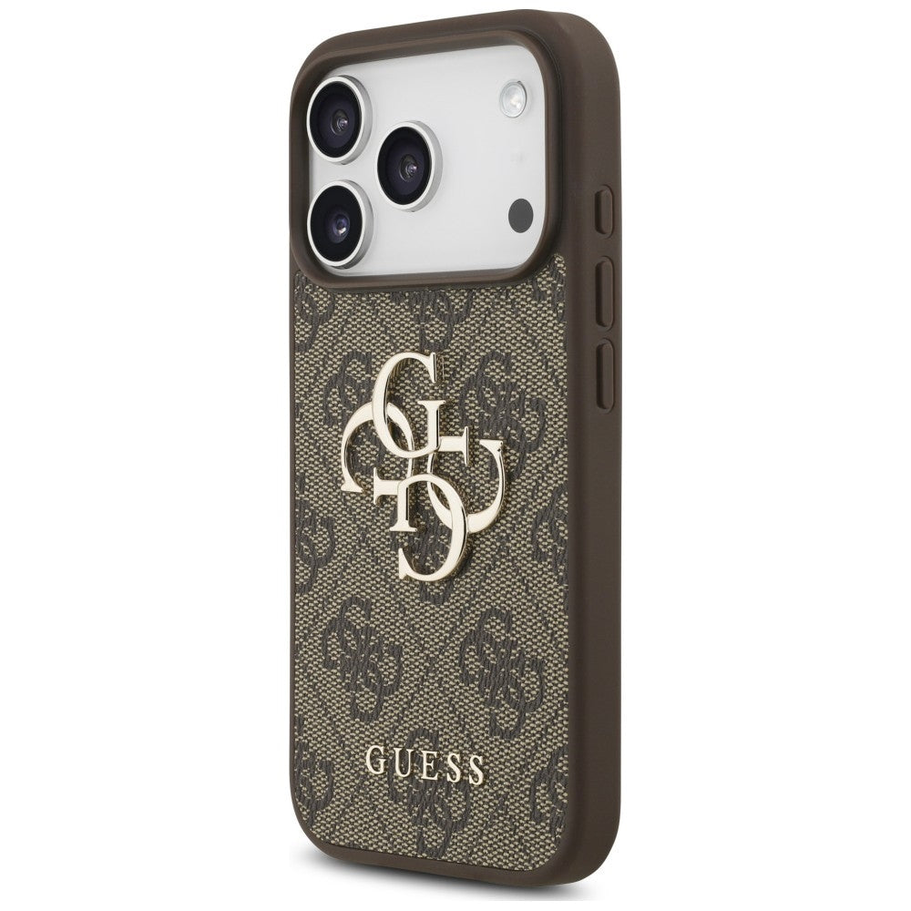 Case for Apple iPhone 18 Pro Max / 17 Pro Max, Guess, 4G Classic Logo with Strap, Brown
