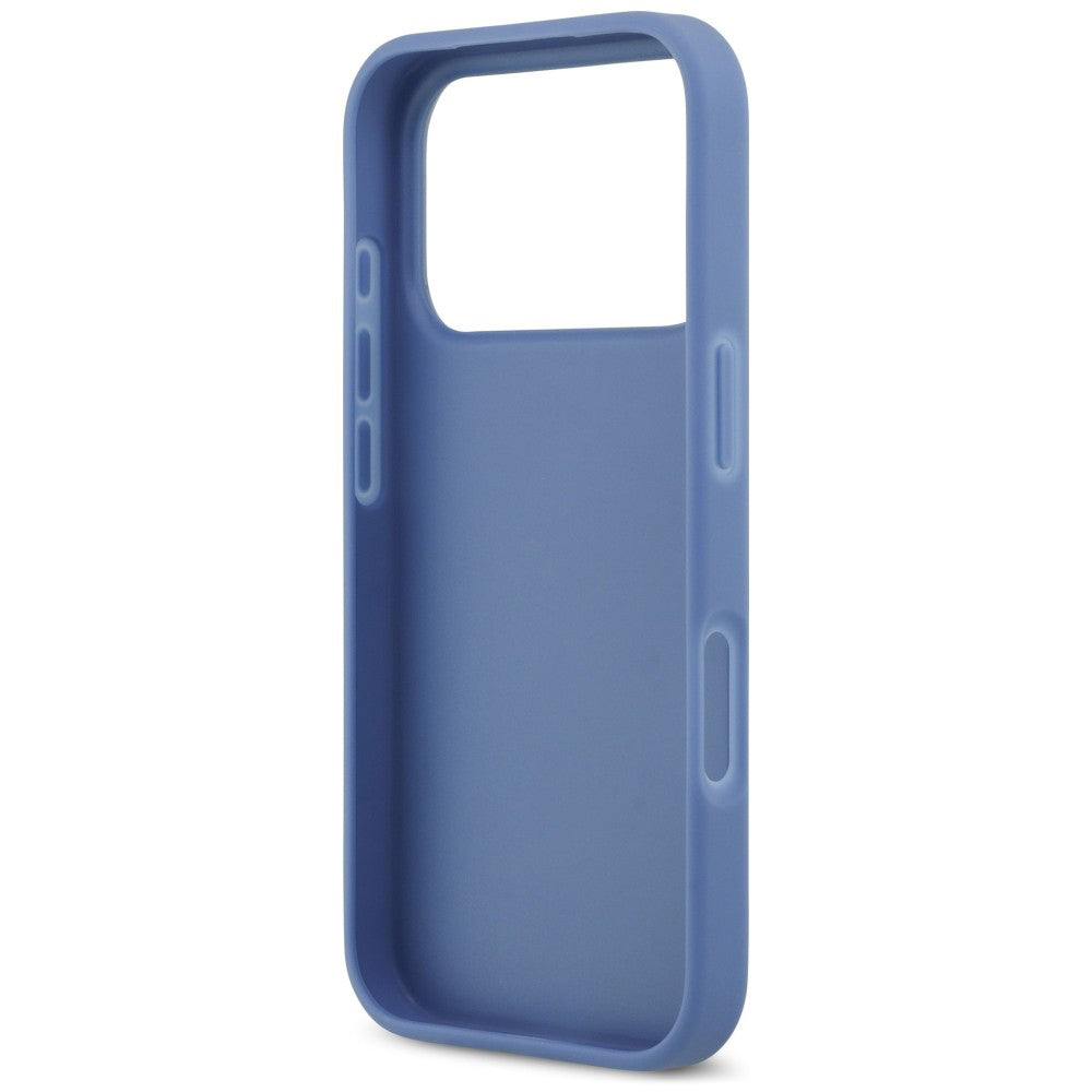 Custodia per Apple iPhone 18 Pro Max / 17 Pro Max, Guess, 4G Double Card Triangle, blu
