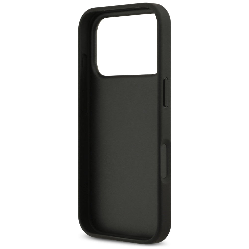 Custodia per Apple iPhone 18 Pro Max / 17 Pro Max, Guess, 4G Double Card Triangle, nera