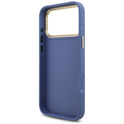 Custodia per Apple iPhone 18 Pro Max / 17 Pro Max, Guess, Big 4G Classic Logo & Big Strap Metal Buttons, Blu