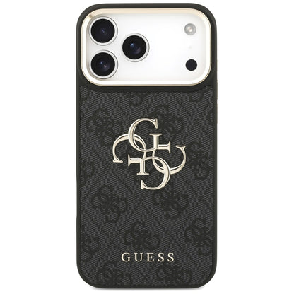 Custodia per Apple iPhone 18 Pro Max / 17 Pro Max, Guess, Big 4G Classic Logo & Big Strap Metal Buttons, nera