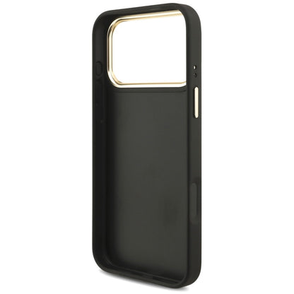 Custodia per Apple iPhone 18 Pro Max / 17 Pro Max, Guess, Big 4G Classic Logo & Big Strap Metal Buttons, nera