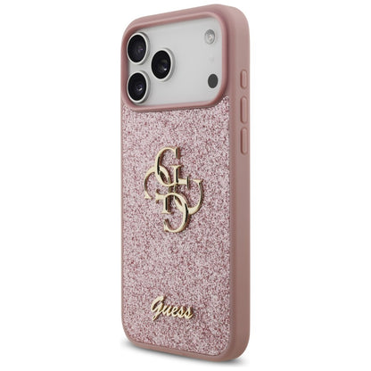 Custodia per Apple iPhone 18 Pro Max / 17 Pro Max, Guess, Fixed Glitter Big 4G, Rosa