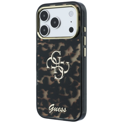 Custodia per Apple iPhone 18 Pro Max / 17 Pro Max, Guess, IML 4G Metal Script, Marrone