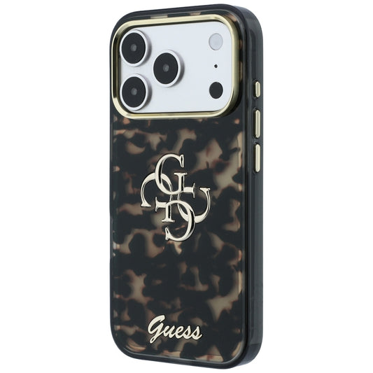 Custodia per Apple iPhone 18 Pro Max / 17 Pro Max, Guess, IML 4G Metal Script, Marrone
