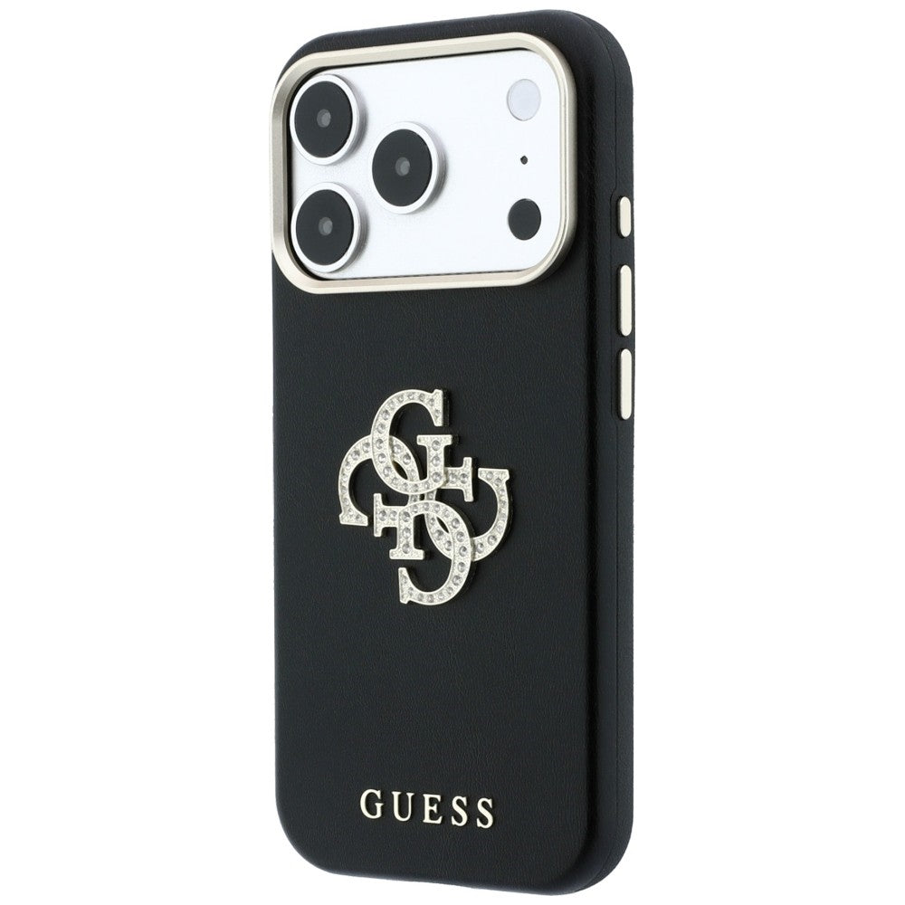 Custodia per Apple iPhone 18 Pro Max / 17 Pro Max, Guess, Smooth Big Strass Logo, Nera
