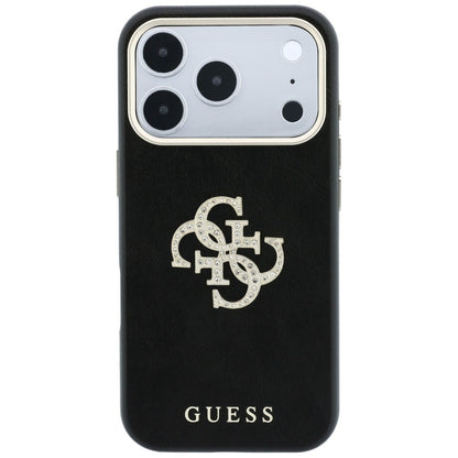 Custodia per Apple iPhone 18 Pro Max / 17 Pro Max, Guess, Smooth Big Strass Logo, Nera