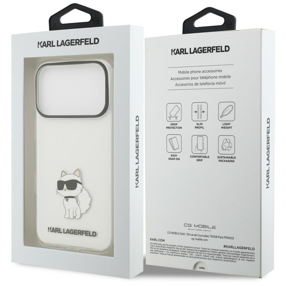 Cover per Apple iPhone 18 Pro Max / 17 Pro Max, Karl Lagerfeld, IML Choupette NFT, trasparente