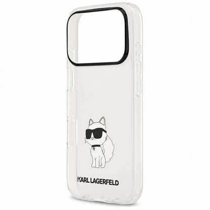 Cover per Apple iPhone 18 Pro Max / 17 Pro Max, Karl Lagerfeld, IML Choupette NFT, trasparente