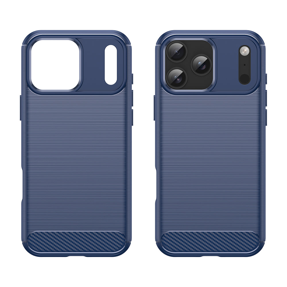 Custodia per Apple iPhone 18 Pro Max / 17 Pro Max, Techsuit, Carbonio, Blu