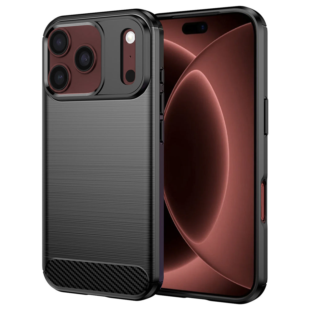 Custodia per Apple iPhone 18 Pro Max / 17 Pro Max, Techsuit, Carbonio, Nera