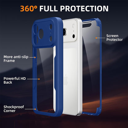 Custodia per Apple iPhone 18 Pro Max / 17 Pro Max, Techsuit, ColorVerse 360, Blu