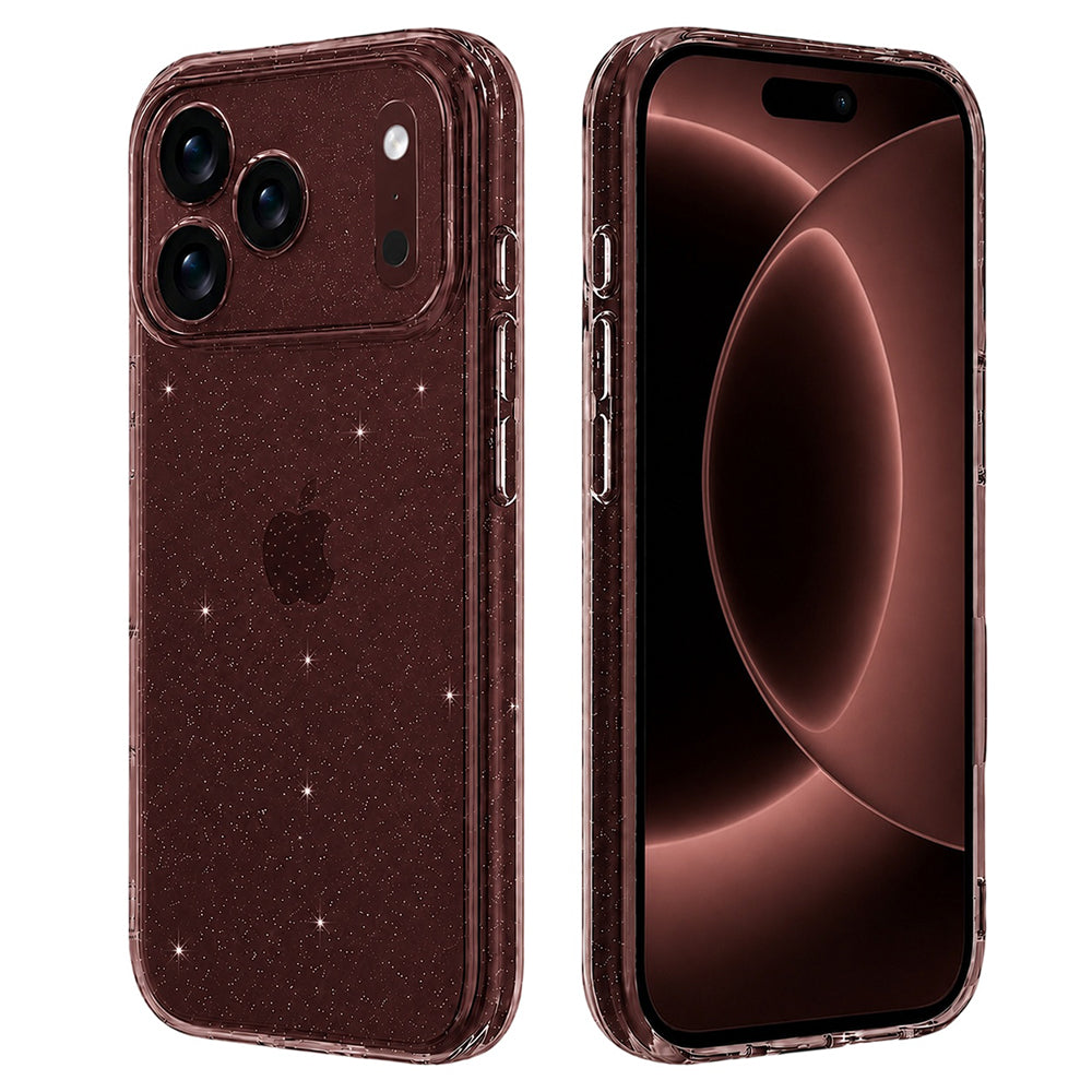 Custodia per Apple iPhone 18 Pro Max / 17 Pro Max, Techsuit, SparkleSkin, Trasparente