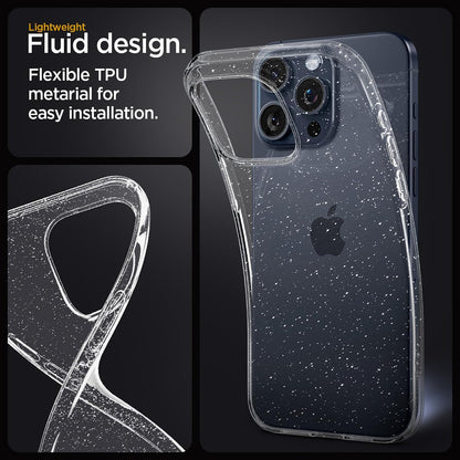 Custodia per Apple iPhone 18 Pro Max / 17 Pro Max, Techsuit, SparkleSkin, Trasparente